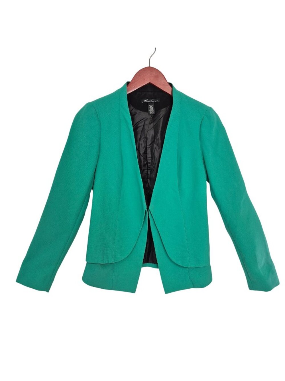 Kenneth‎ Cole Womens XS Green Open Front Blazer